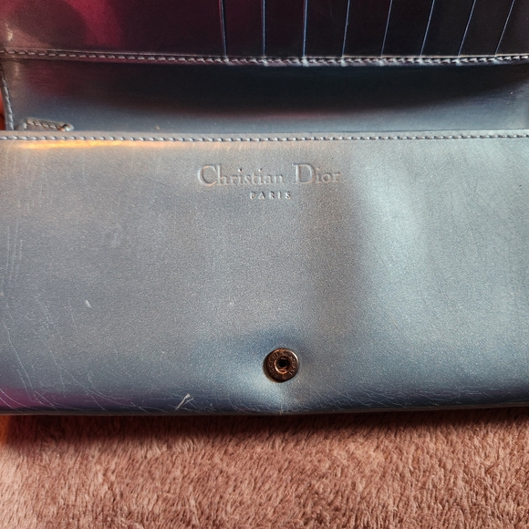 Christian Dior Metallic Blue Patent Long Wallet - Picture 8 of 9